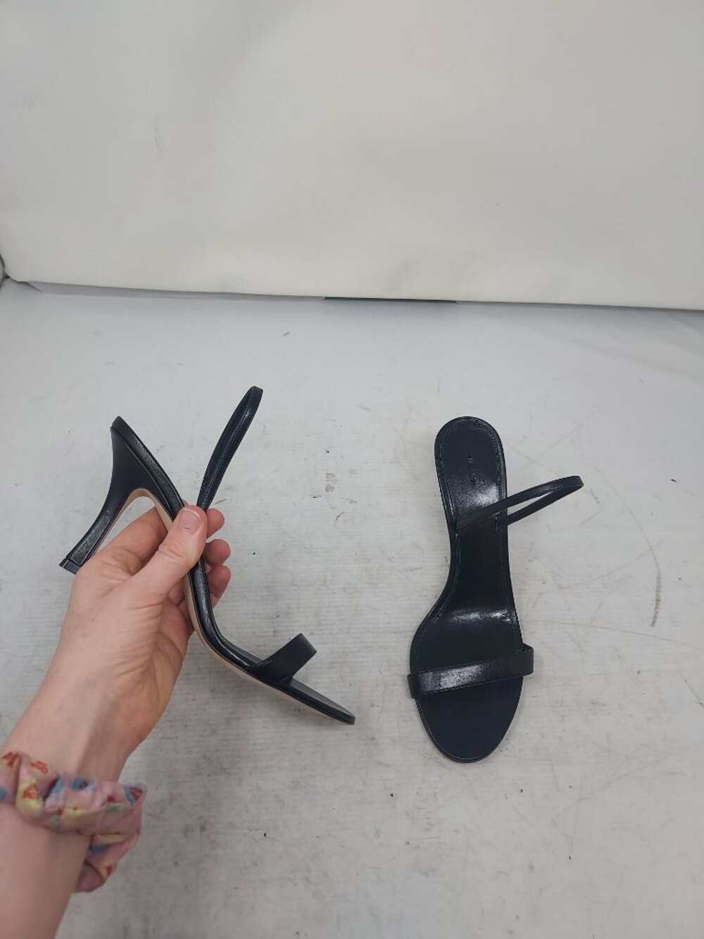 The Row Black Strappy Ella Slingback Sandal